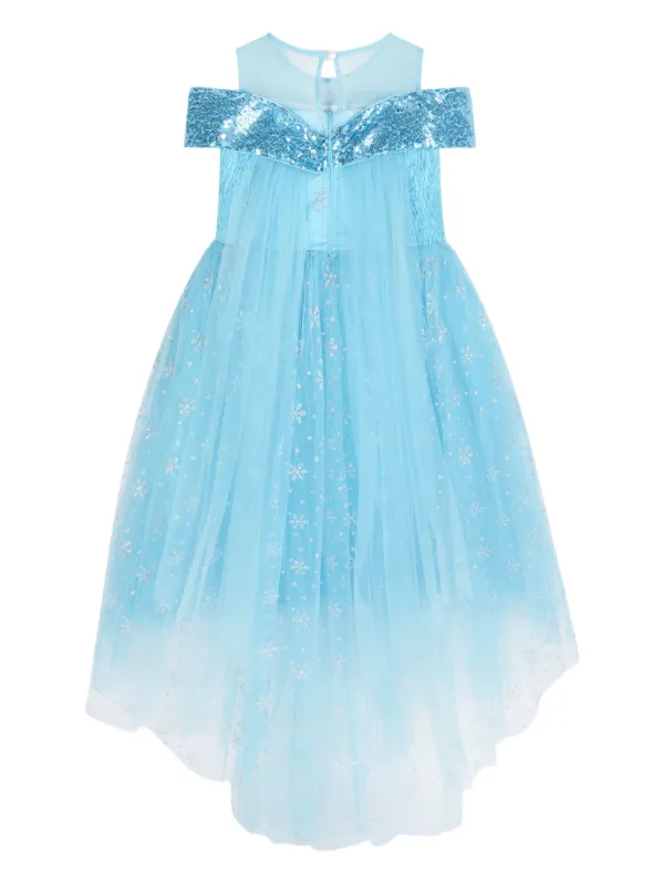 snowflake party dress Magical Costumes sequin-embellished Snowflake Dress | Blue