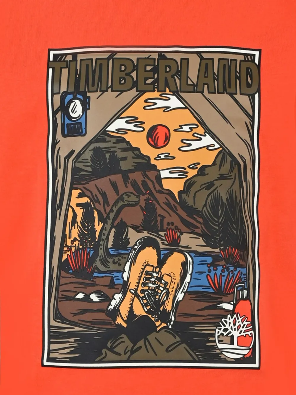 Timberland Kids T-shirt met grafische print Oranje