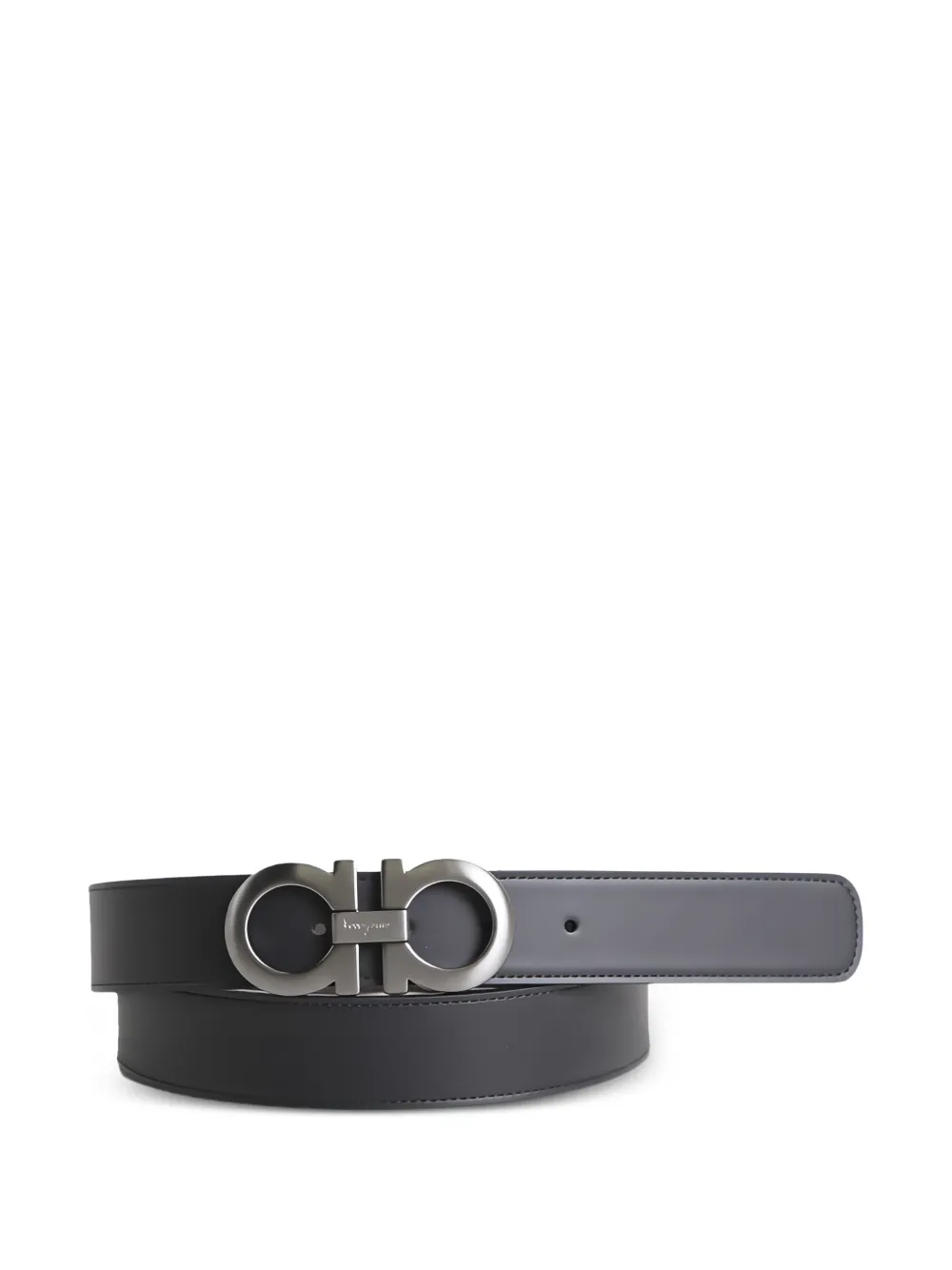 Ferragamo Gancini-buckle reversible belt Zwart
