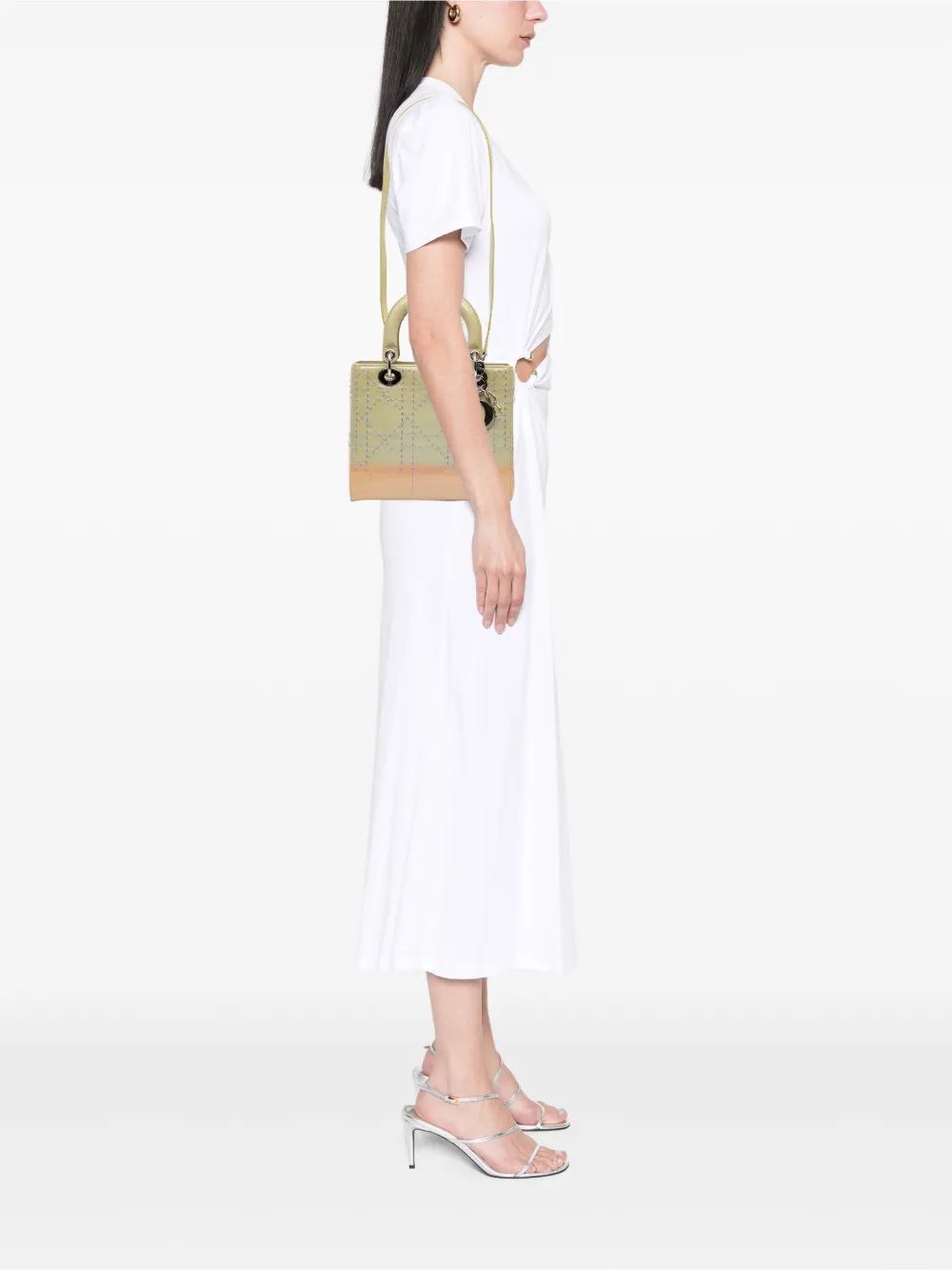 Christian Dior Pre-Owned 2015 Medium Ombre Patent Cannage Lady Dior satchel | Pre-Owned | Image 2