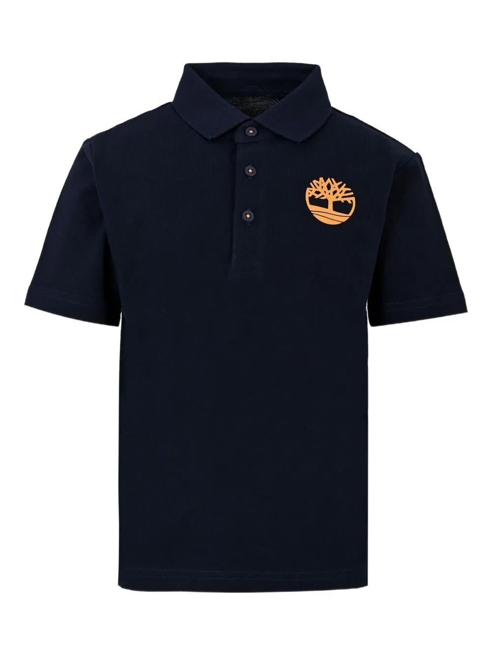 Timberland Kids logo-embroidered polo shirt Blauw