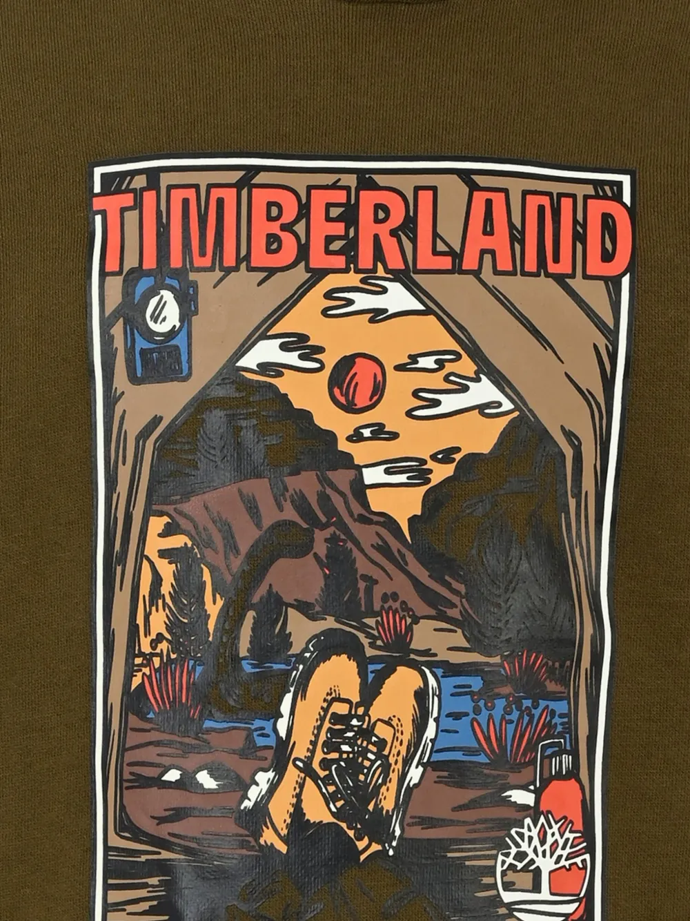 Timberland Kids graphic-print hoodie Groen