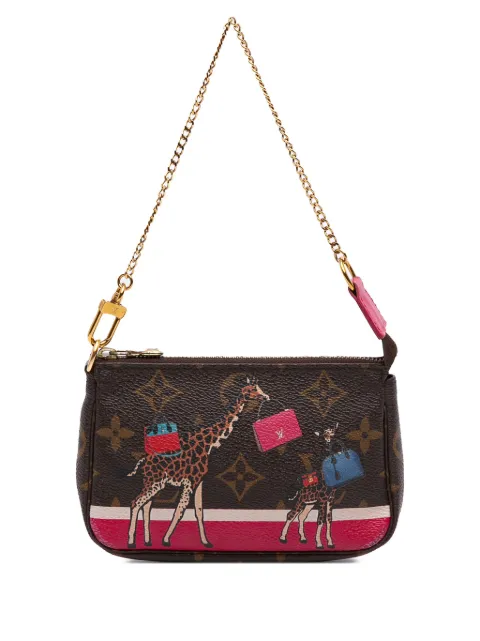 Louis Vuitton Pre-Owned Monogram Giraffe Christmas Mini Pochette Accessoires 手提包(2017年典藏款)