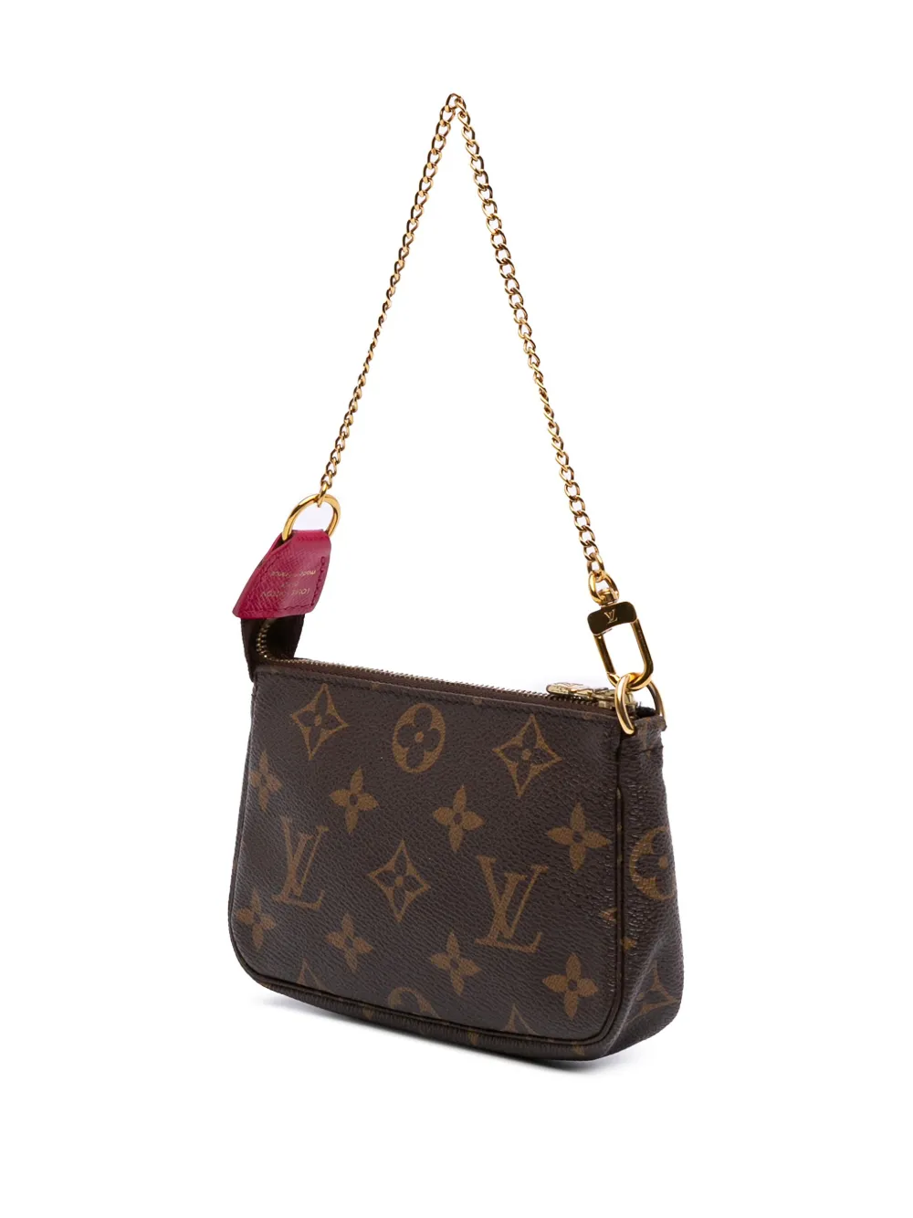 Pre-owned Louis Vuitton 2017 Monogram Giraffe Christmas Mini Pochette Accessoires Handbag In Brown