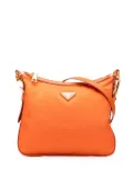 Prada Pre-Owned 2013-2025 Saffiano Trimmed Tessuto Zip Top crossbody bag - Orange