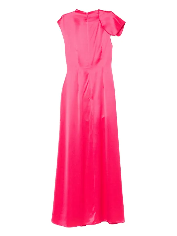 knee length dresses for ladies Ramshaw High Neck Maxi Dress in Golden Moss Green  Acler