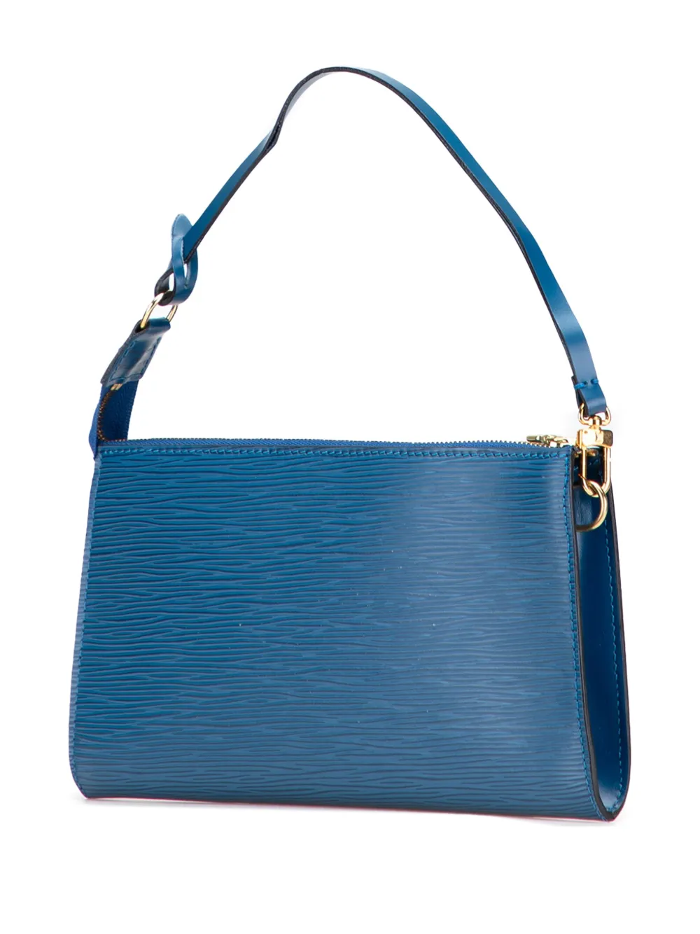 Pre-owned Louis Vuitton 1999 Epi Pochette Accessoires Shoulder Bag In Blue