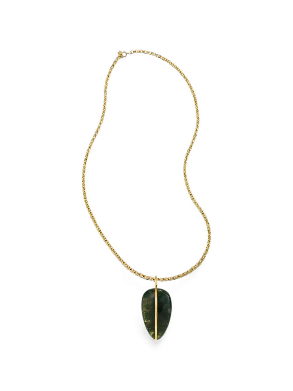 By Pariah 14kt Gelbgoldhalskette mit Achat - Grün