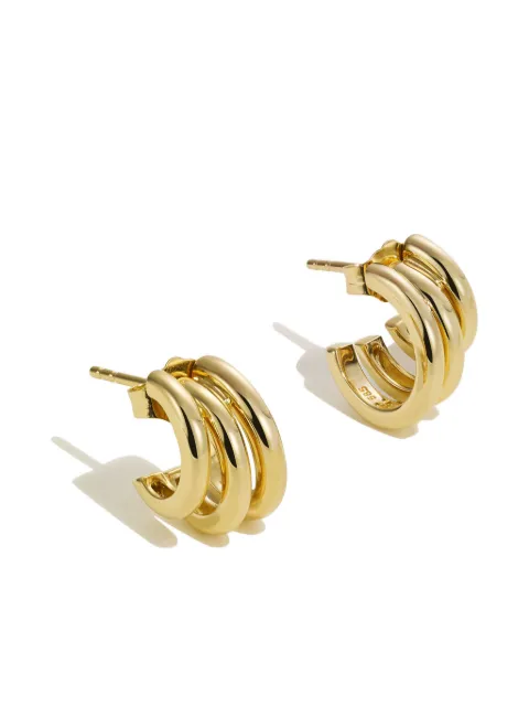 By Pariah 14K gold stack earrings