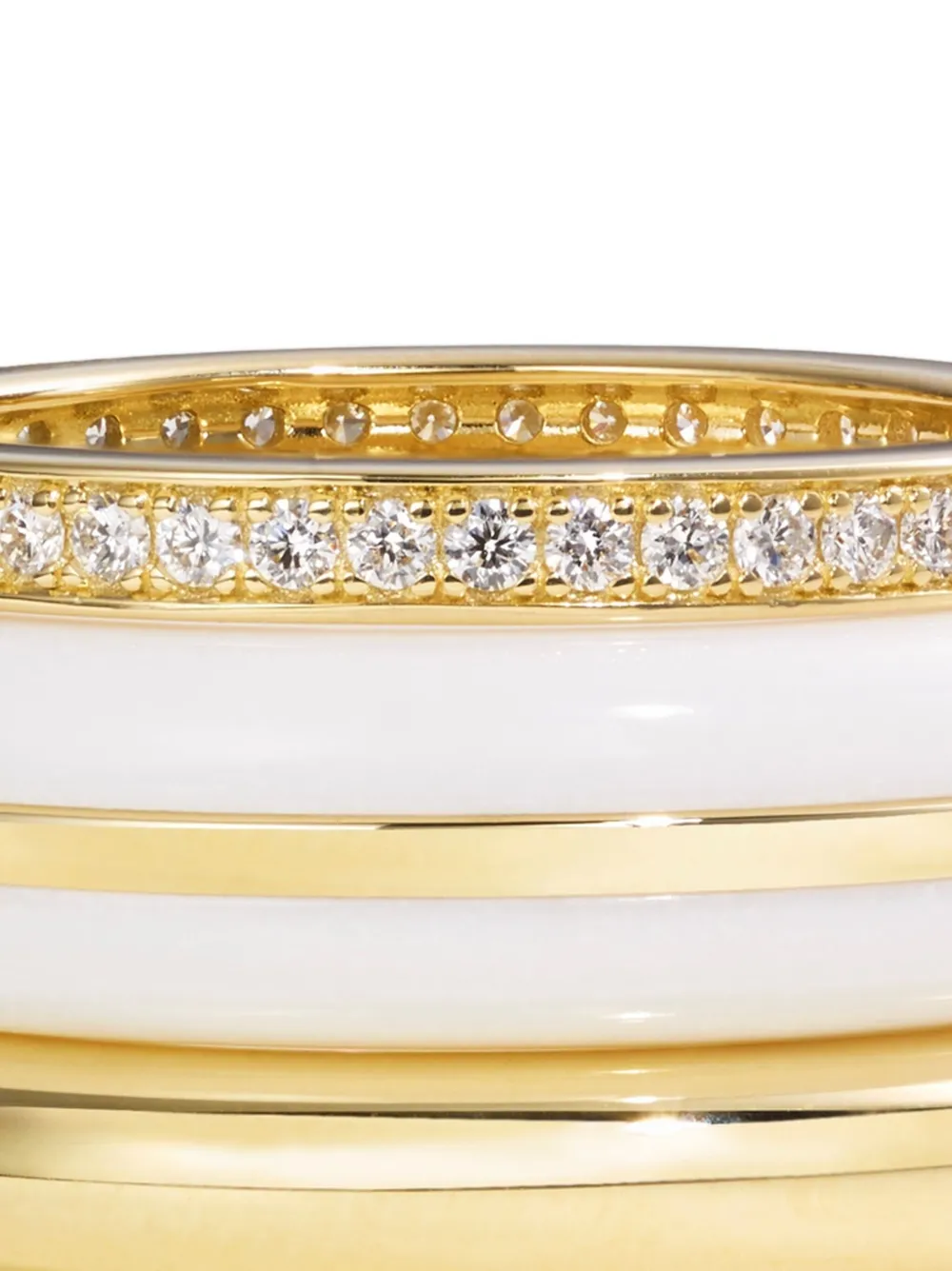  By Pariah Anillos En Oro De 14 Ct Con ágata Y Diamante - Dorado 