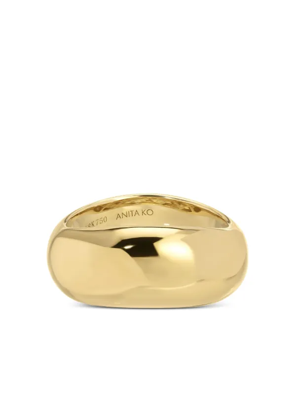 Anita Ko Celeste Wave Ring in Gold