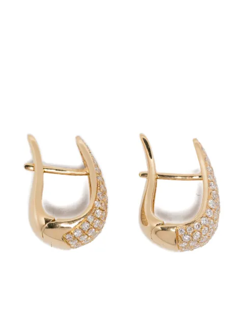 Anita Ko 18K yellow gold small Claw diamond earrings