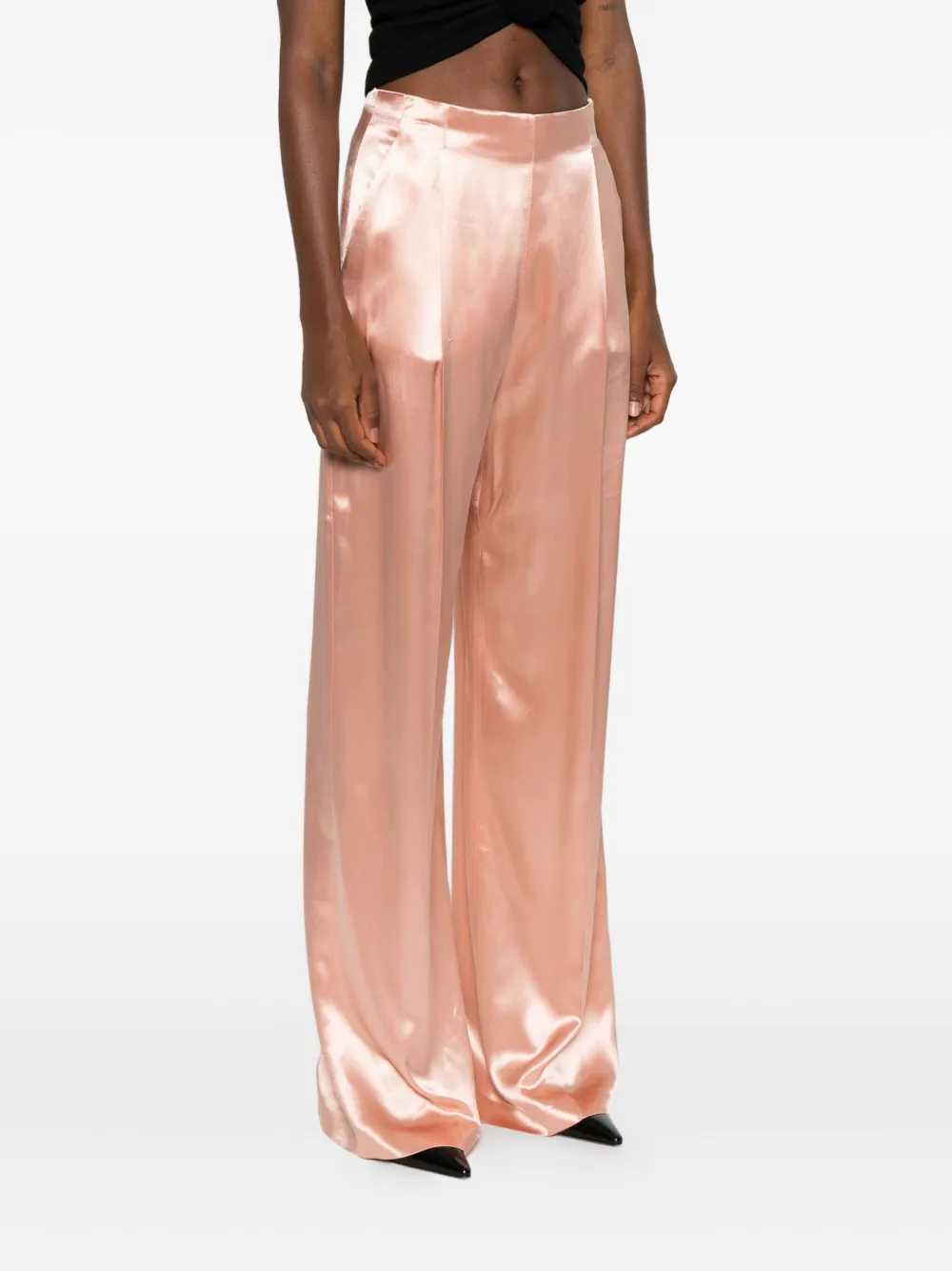 Alberta Ferretti Satijnen broek Roze