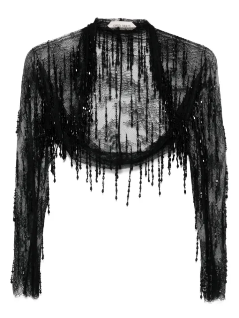 Alberta Ferretti sequin-embellished fringe jacket