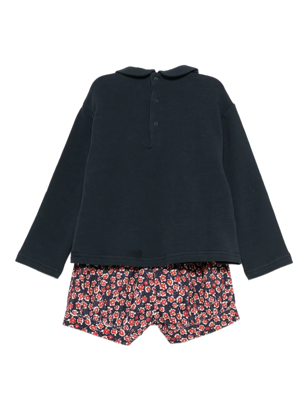 Il Gufo floral-print short set (set of two) Blauw