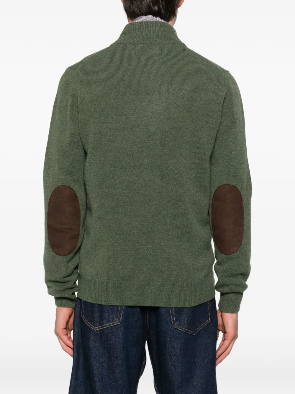 Barbour Vest met elleboogpatches Groen