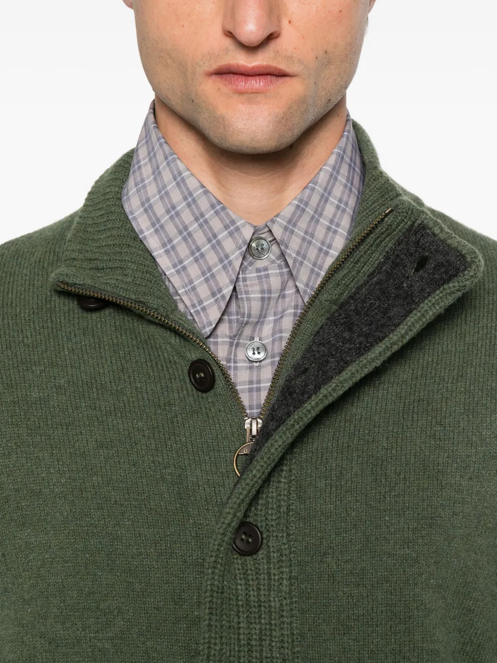 Barbour Vest met elleboogpatches Groen