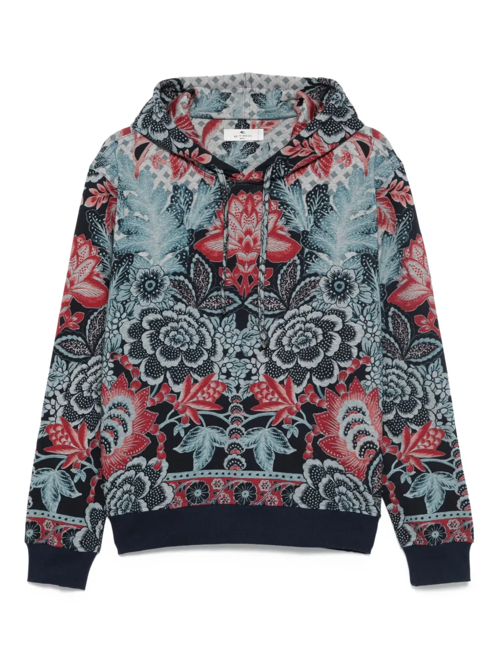 ETRO Hoodie met bloemenprint Blauw