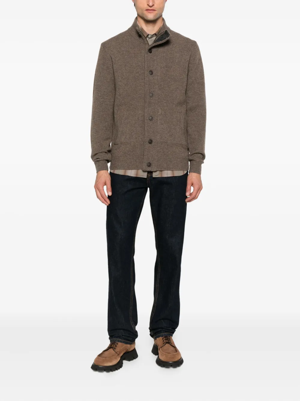 Barbour logo-patch cardigan | Cardigans | Image 2