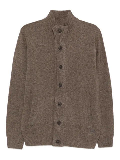 Barbour Cardigan mit Logo-Patch