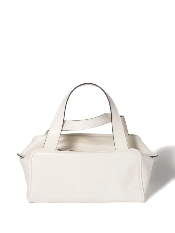 MIU MIU ホワイトレザー ハンドバッグ Miu Miu レザー ハンドバッグ | ホワイト | FARFETCH JP