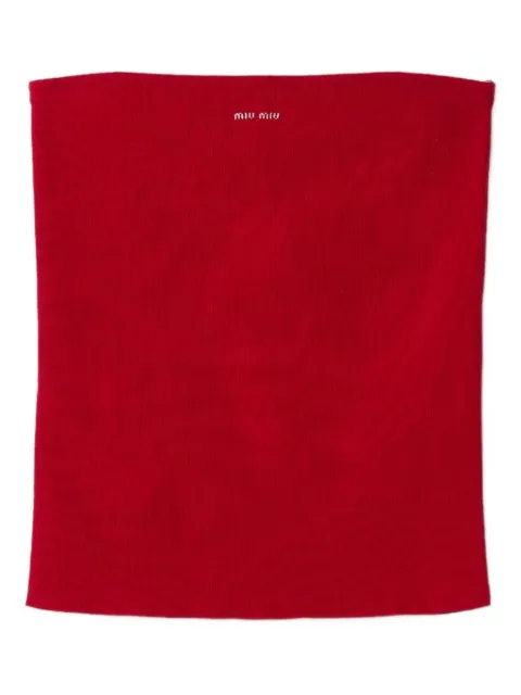 Miu Miu logo-intarsia top