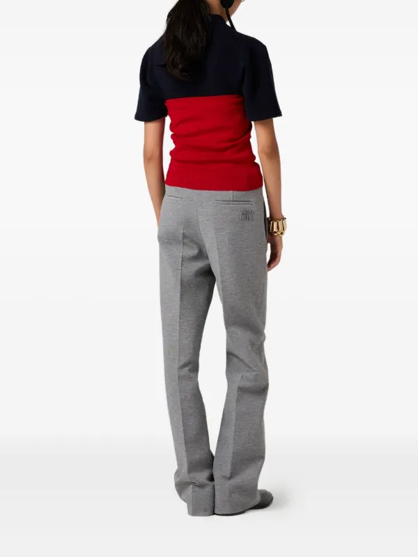 miumiu トップス Miu Miu logo-intarsia Top | Red | FARFETCH