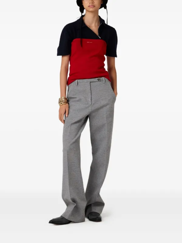 Miu Miu logo-intarsia Top | Red | FARFETCH