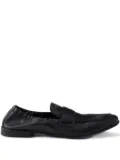 Prada Shuffle antiqued screen-printed-logo loafers - Black