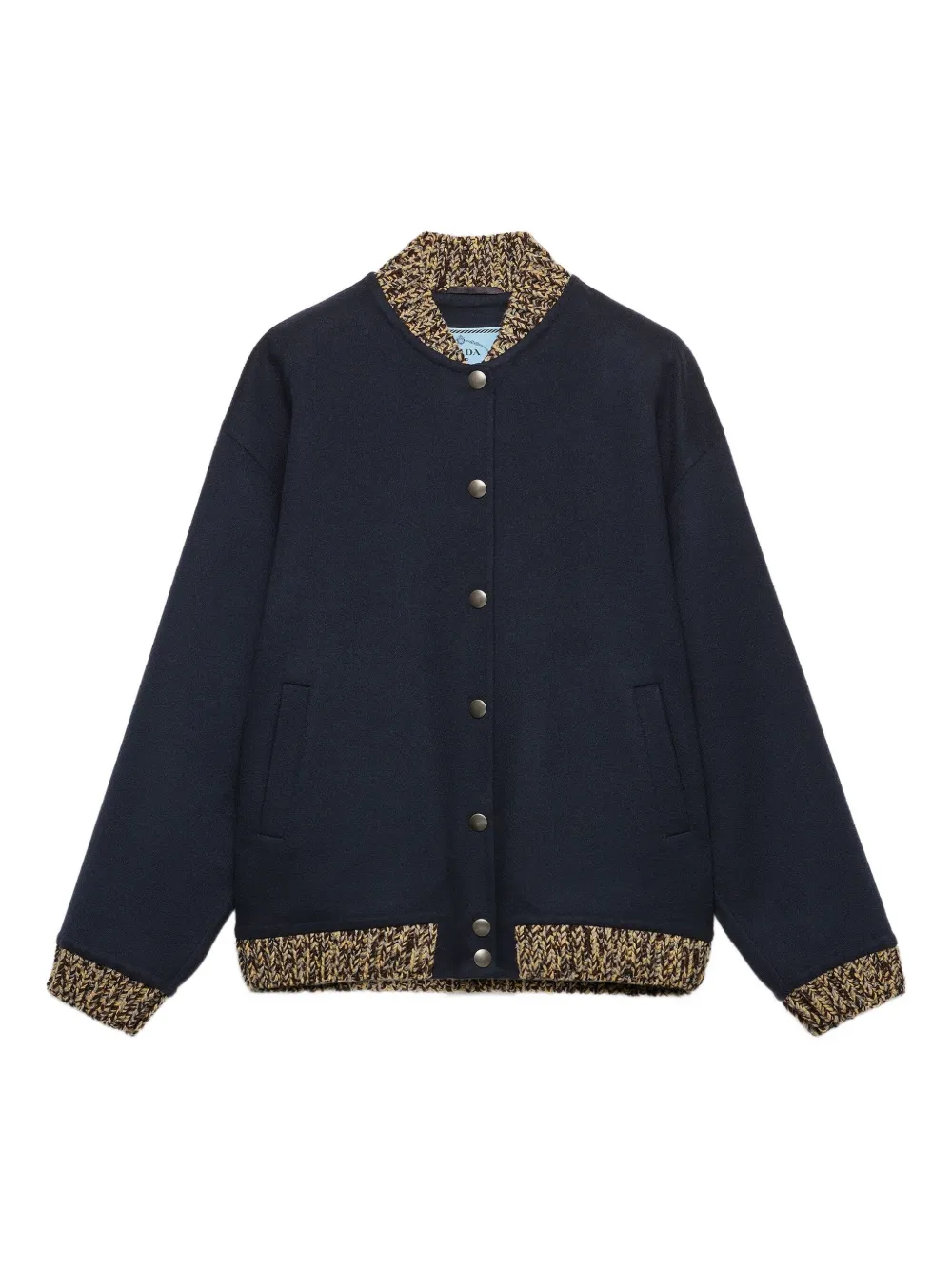 Prada knit-trimmed wool bomber jacket | Blue | Image 1