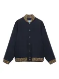 Prada knit-trimmed wool bomber jacket - Blue