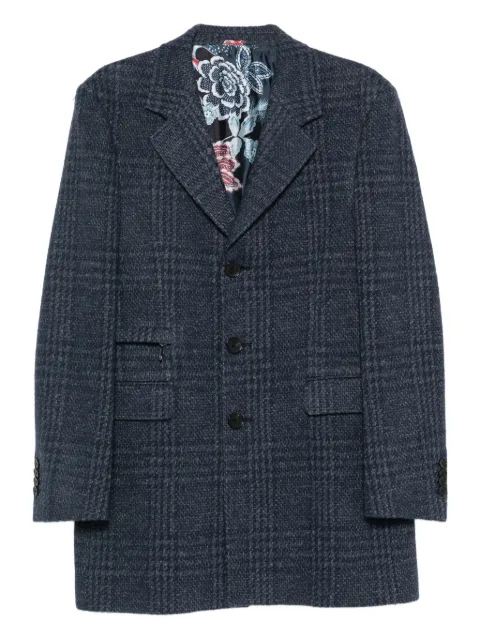 ETRO checked three-button jacket