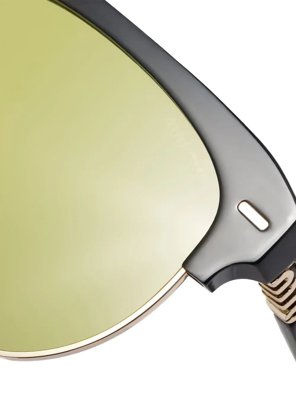 Miu Acetate zonnebril met goudkleurig detail Zwart