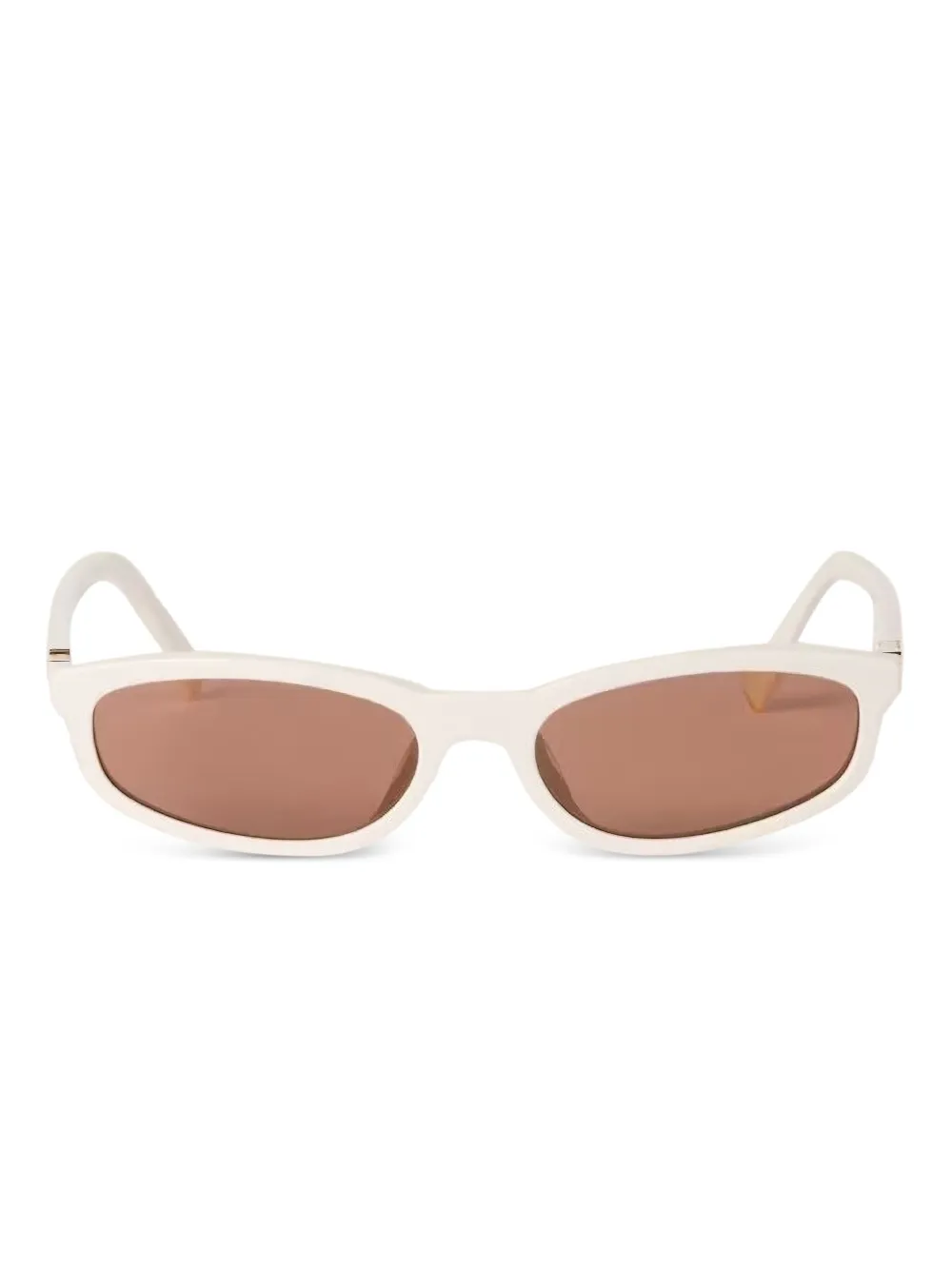 Miu oval-frame sunglasses Beige