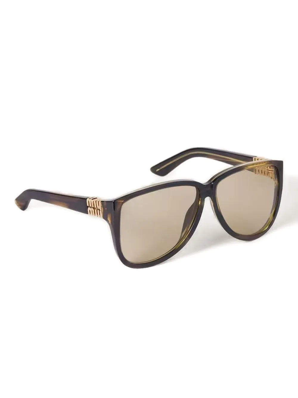 Miu Miu oversize-frame sunglasses - Groen
