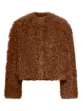 Tagliatore faux-fur long-sleeve jacket - Brown