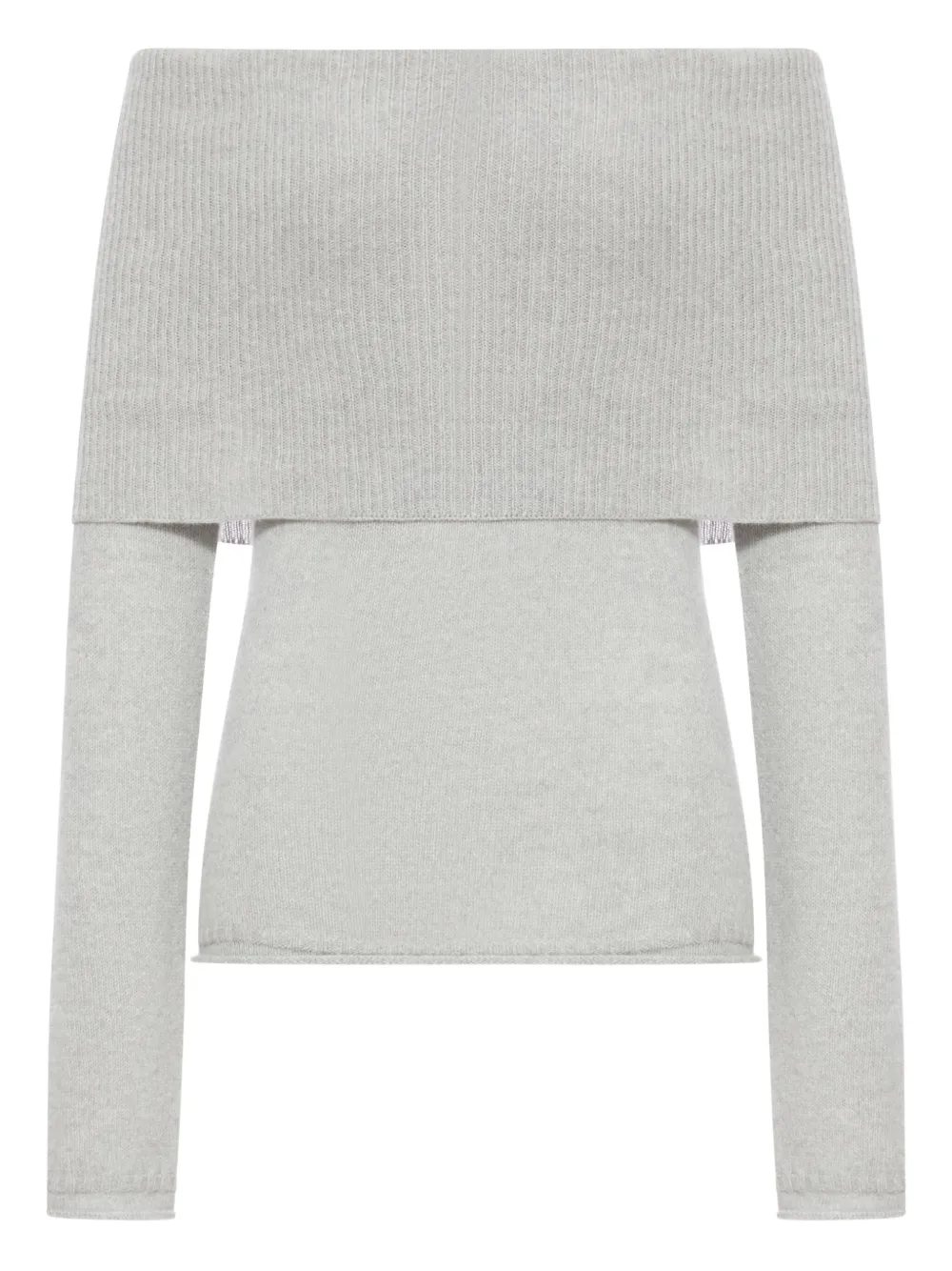 ribbed boat-neck sweater