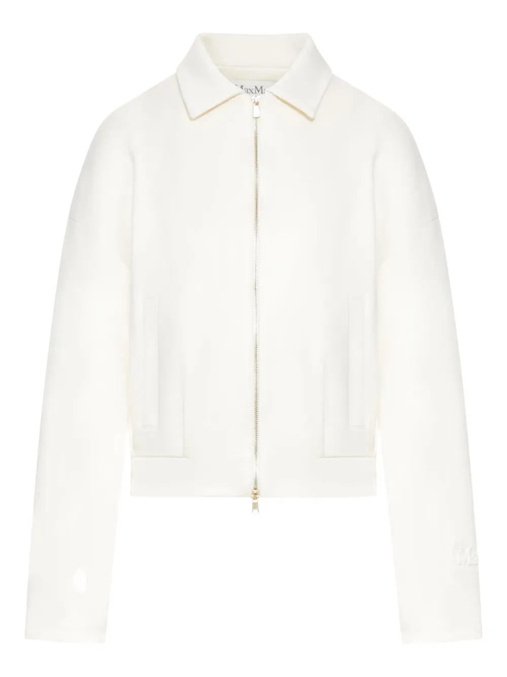 Max Mara Jack met shirtkraag en rits Wit