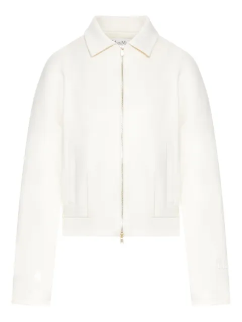 Max Mara shirt-collar zip-front jacket