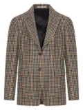 Tagliatore Cecily checked single-breasted wool blazer - Brown
