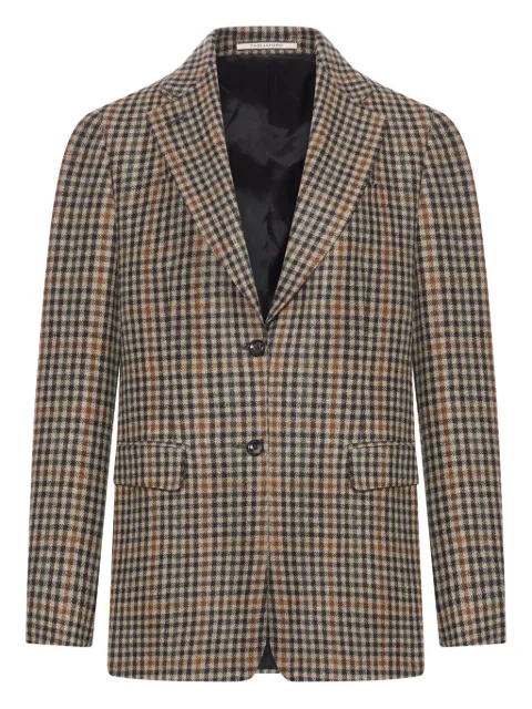 Tagliatore Cecily checked single-breasted wool blazer