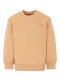 Diesel Kids logo-embroidered crew-neck sweatshirt - Neutrals