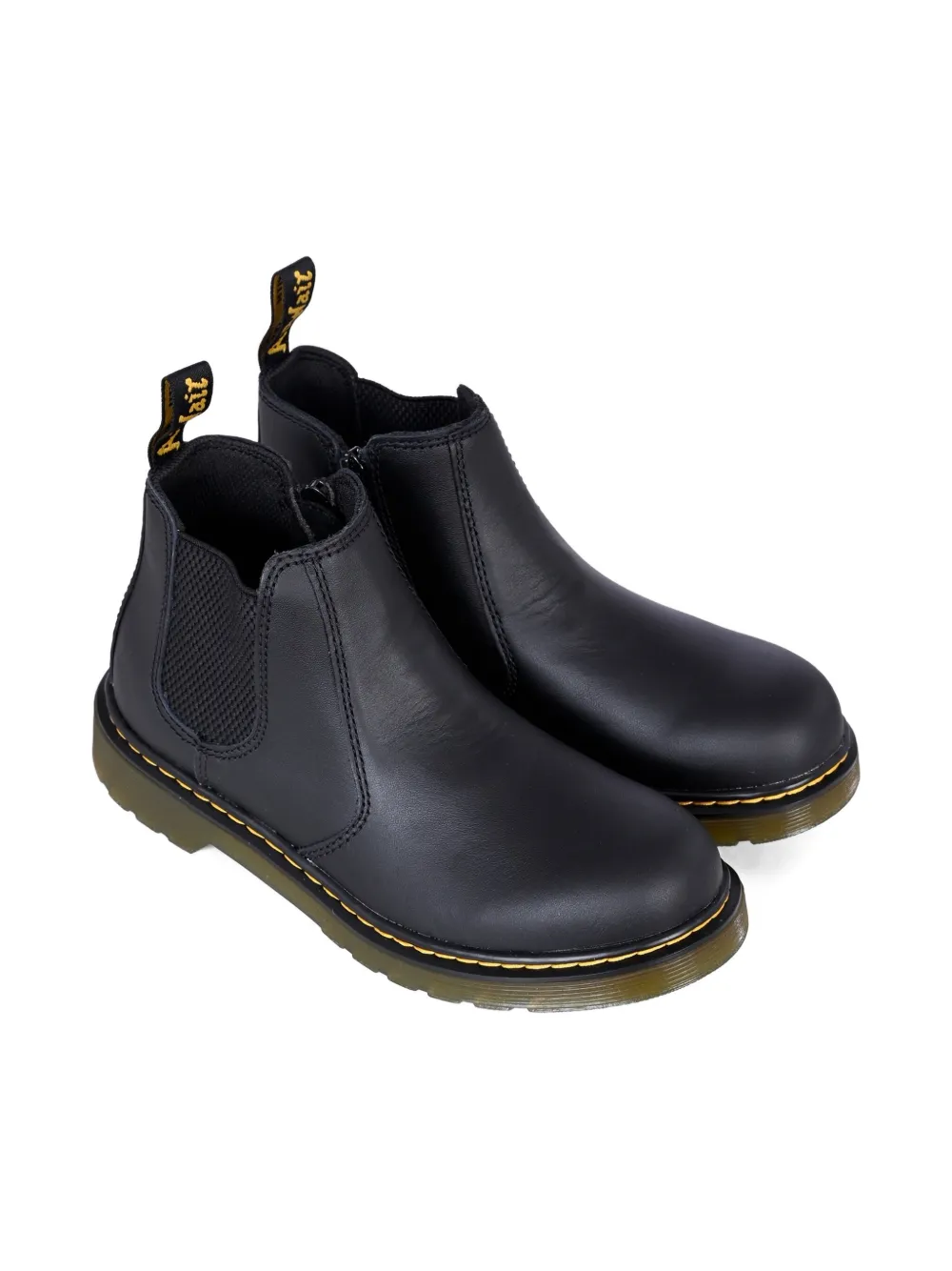 Dr. Martens' Kids' Zip-detail Chelsea Boots In Black