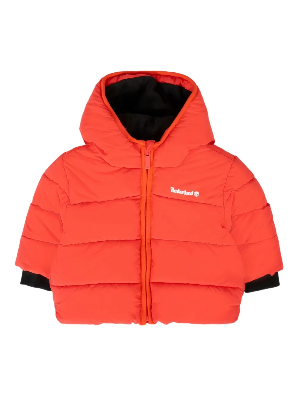 Timberland Kids quilted hooded jacket Rood