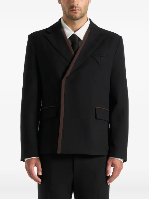 Manière De Voir Alec double breasted suit jacket with contrast lapel