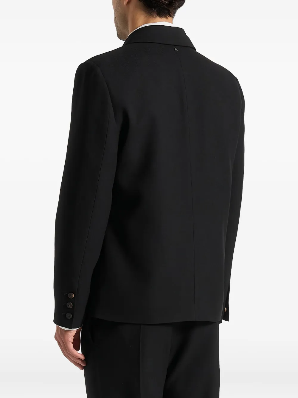 Manière De Voir Alec colbert met contrasterende revers en dubbele rij knopen Zwart