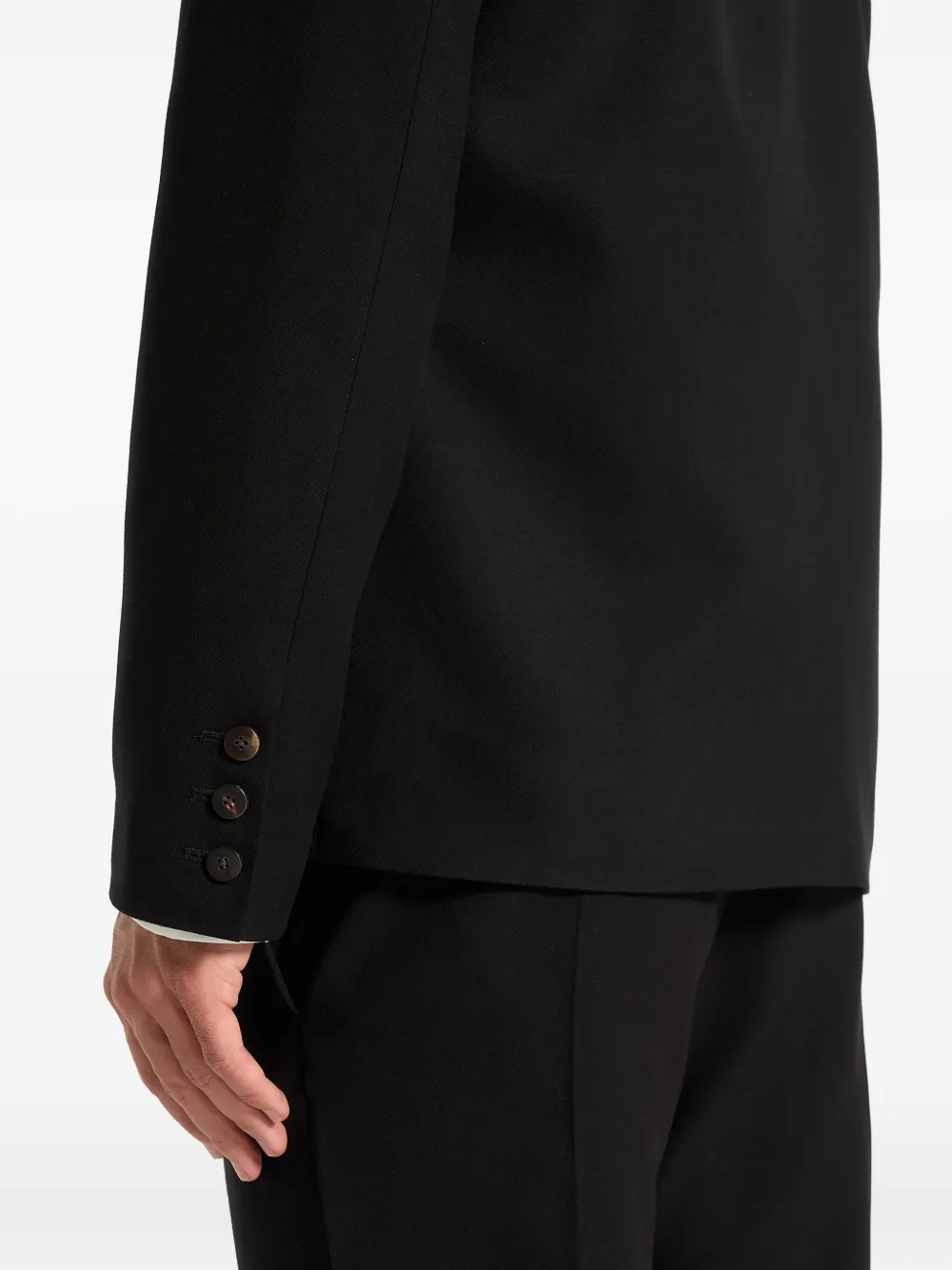 Manière De Voir Alec colbert met contrasterende revers en dubbele rij knopen Zwart