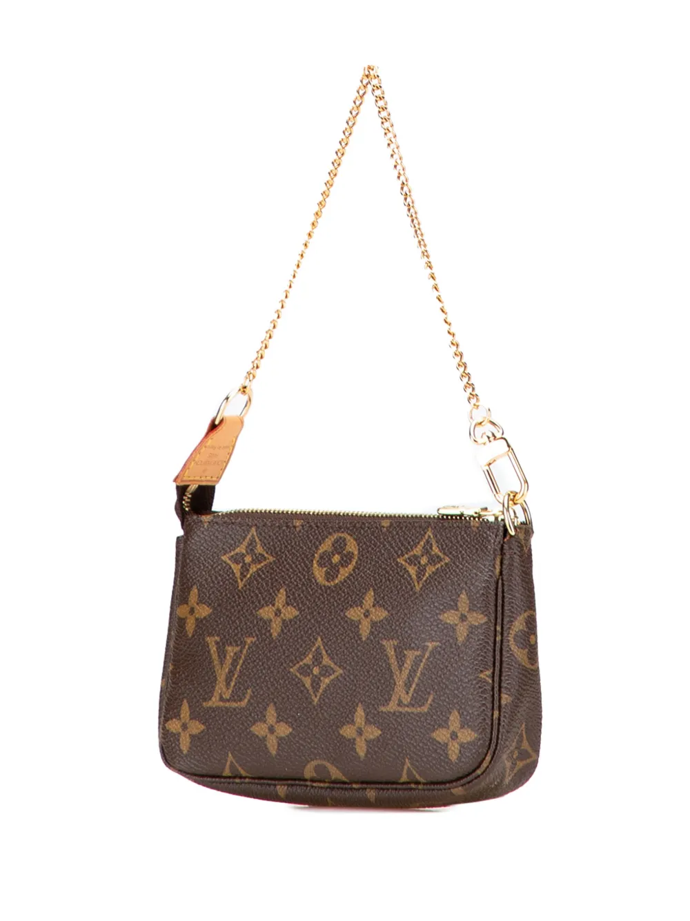 Pre-owned Louis Vuitton 2007 Monogram Mini Pochette Accessoires Handbag In Brown
