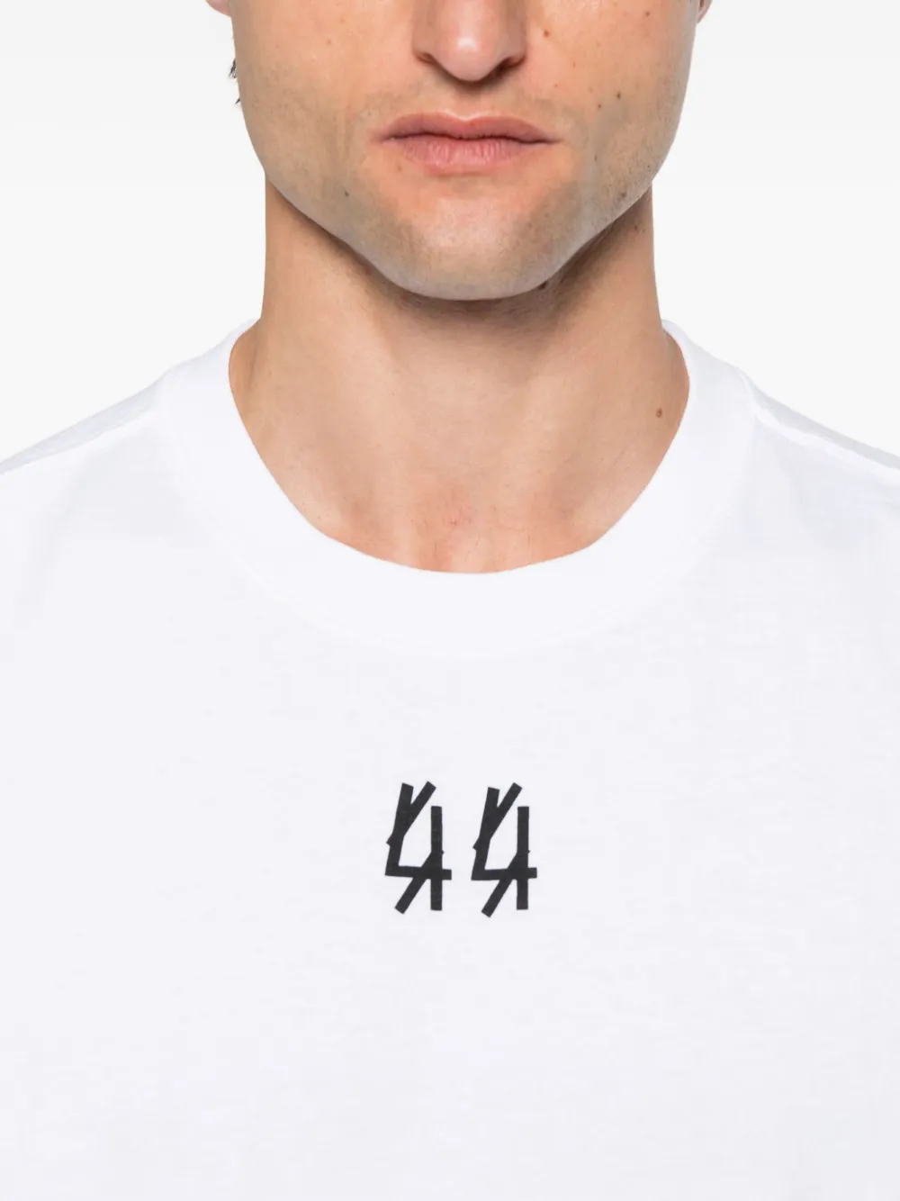 44 Label Group Short-sleeve Crew-neck T-shirt In White