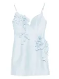 Acler Bilston floral-embellished mini dress - Blue